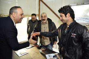 Mehmet Harmancı, kanalizasyon emekçilerini ziyaret etti