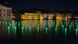 Hollanda'nın Lahey kentinde şehri anlatan 'ışık festivali' düzenledi