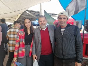 Sadıkoğlu Hamitköy ve Haspolat esnafını ziyaret etti