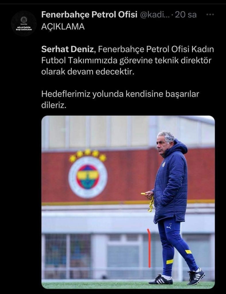 Fenerbahçe Petrol Ofisi Kadın Futbol Takımı Teknik Direktörü Serhat Deniz